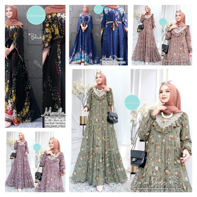 Manila dres + Berlin dress by edelweis ORI solo Redy stok