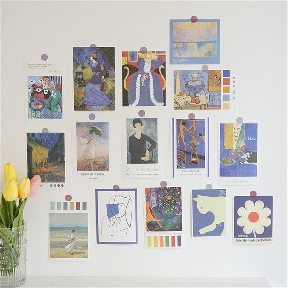 R-flower 30pcs/Set Kartu Pos Stiker Dinding Dekorasi Kamar DIY Dekorasi Kamar Tidur Foto Gambar Art