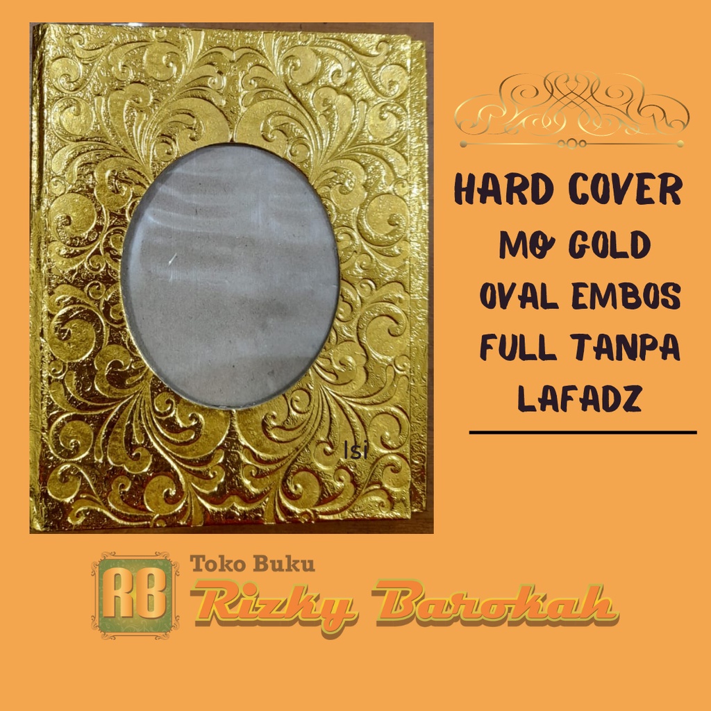 

Hard cover mq gold oval embos full tanpa lafadz