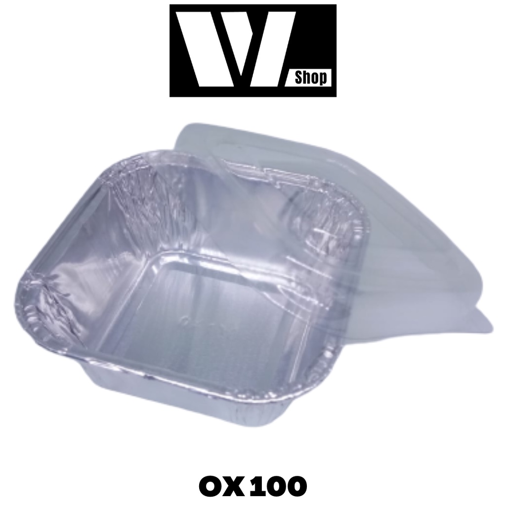 Aluminium Foil Cup OX100 best fresh Alumunium tray Tempat Kue Oven Penutup OX 100 100 ml Wadah Cup Makanan AluTray alu foil