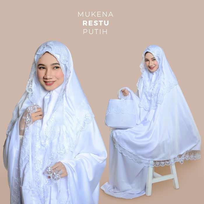 Mukena Dewasa Satin Velvet Restu