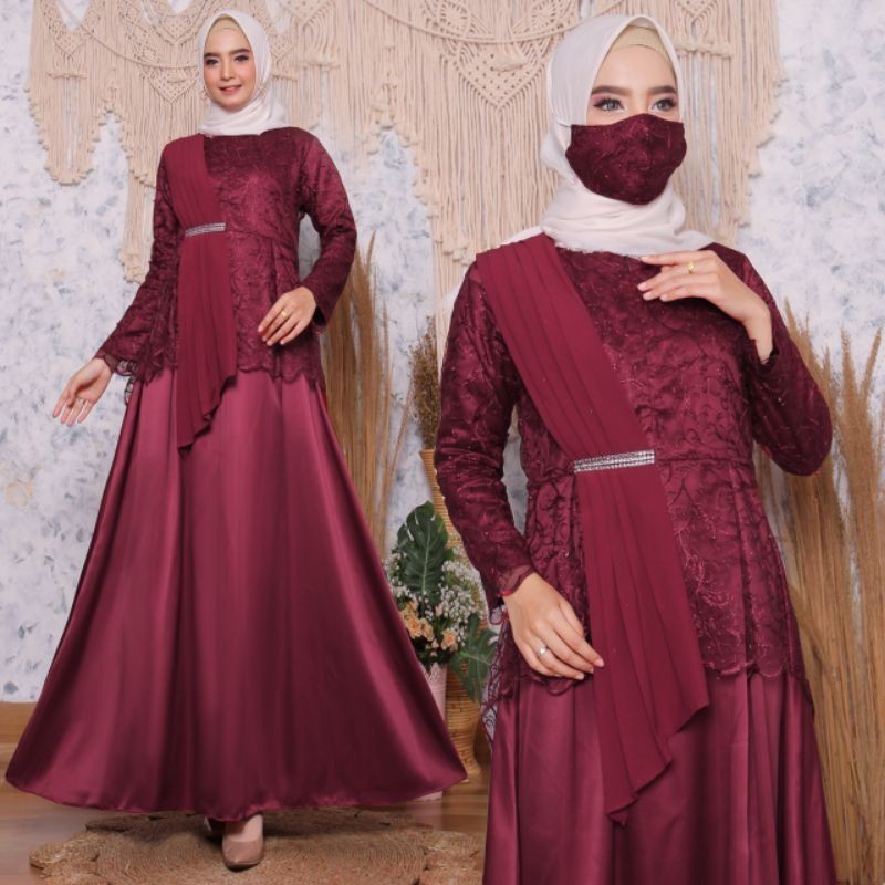 TERMURAHHH/BISA COD/GAMIS SELENDANG SERUTY/GAMIS PESTA /BY MJ