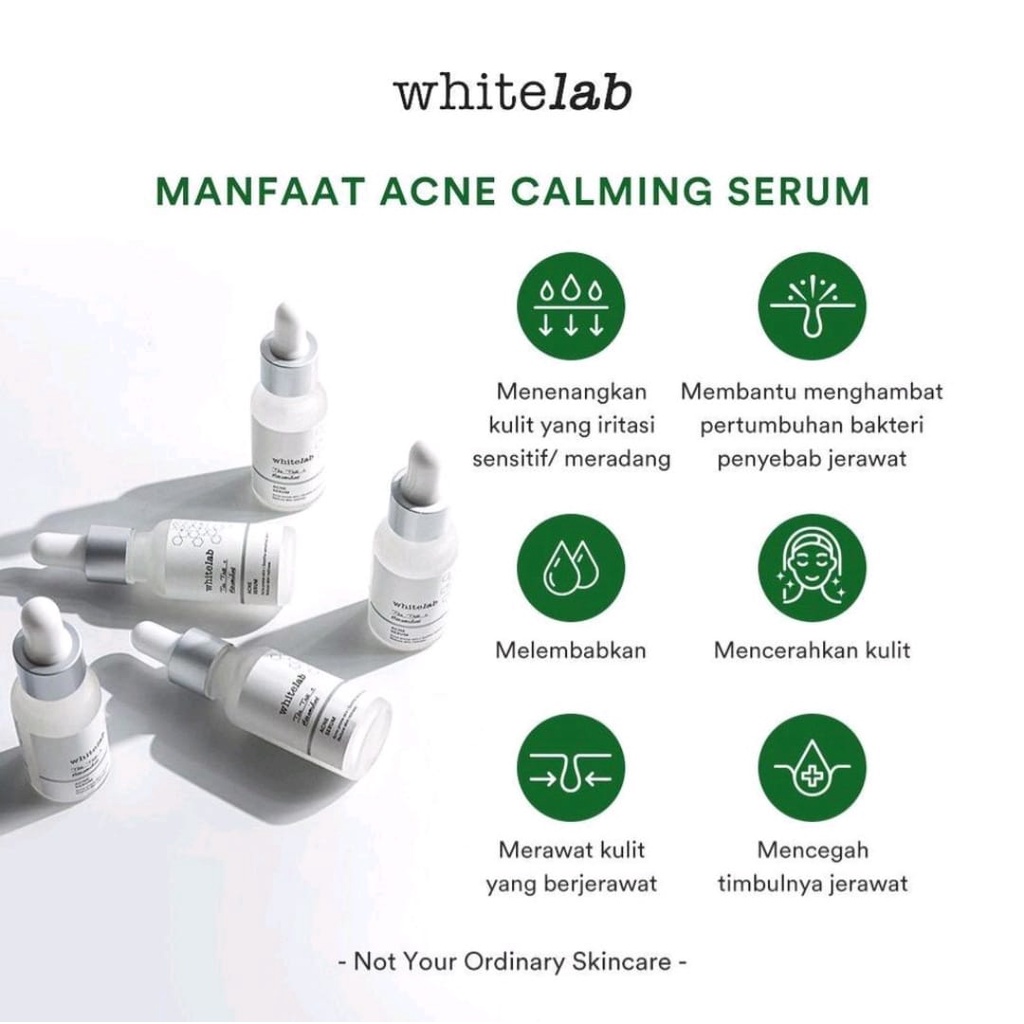 WHITELAB ACNE SERUM TEA TREE + HEXAMIDINE CALMING PRONE SKIN JERAWAT