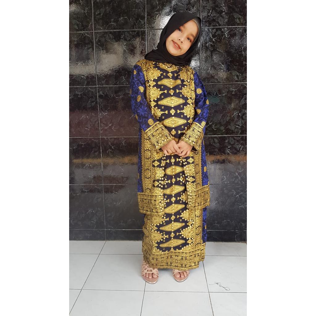 SETELAN TUNIK ANAK SONGKET DIANDRA DAN MALIKA ANAK /KURUNG BATIK JUPRI BATIK COUPLE RUMAH KEBAYA BANDUNG RUMAH SONGKET BANDUNG