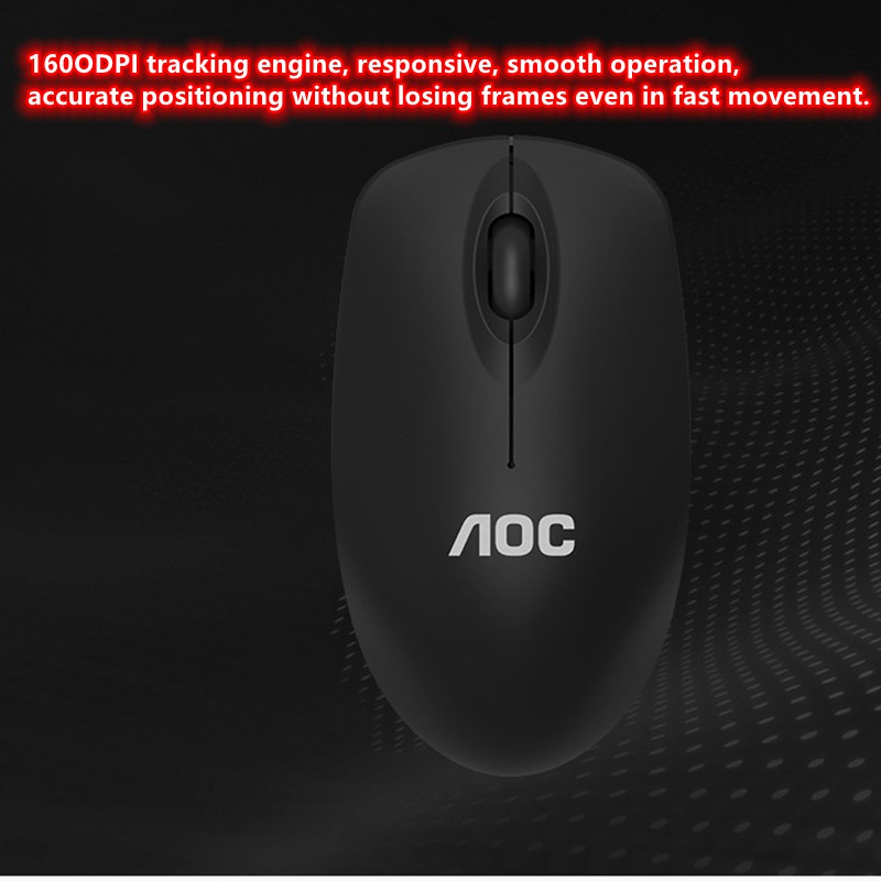 AOC Ms 320 Mouse Wireless Hemat Energi Untuk Laptop/ kantor/ rumah