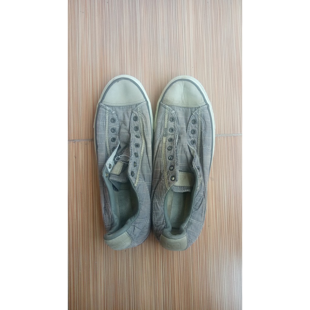 CONVERSE ORIGINAL JOHN VARVATOS PLAID CANVAS SEERSUCKER SLIP ON