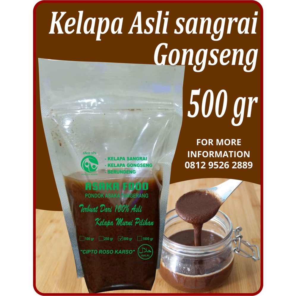 

Kelapa gongseng kelapa sangrai roasted coconut sebagai penambah rasa masakan rendang kelapa gonseng