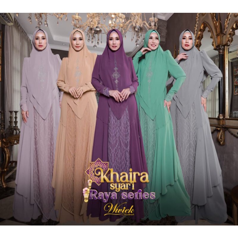 Khaira Syari by Wwiek Muslimah/Khaira Syari by Wwiek/Wwiek Muslimah/Wwiek Terbaru/Set Syari/Fashion 