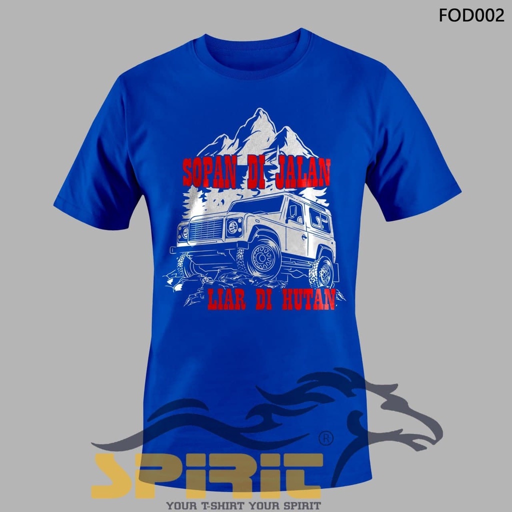 Kaos distro kata kata lengan pendek hobi off road special edisi sopan di jalan liar di hutan