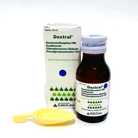 Dextral Syrup 60 ml - Obat Untuk Mengatasi Gejala Flu Seperti Hidung Tersumbat, Bersin-Bersin yang D