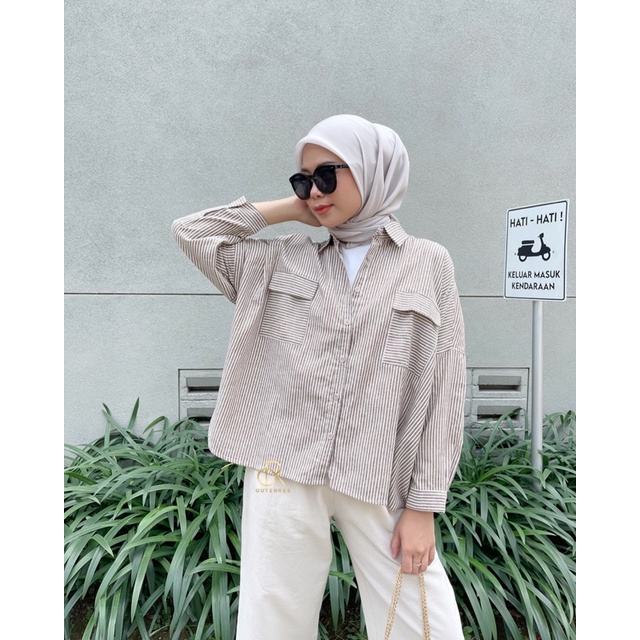 KENYA OVERSIZED SHIRT / KEMEJA WANITA-CHOCO