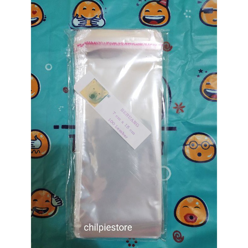 (isi 100) OPP 7x15 tebal 18 micron / OPP lem 7x15 cm / OPP 7x15