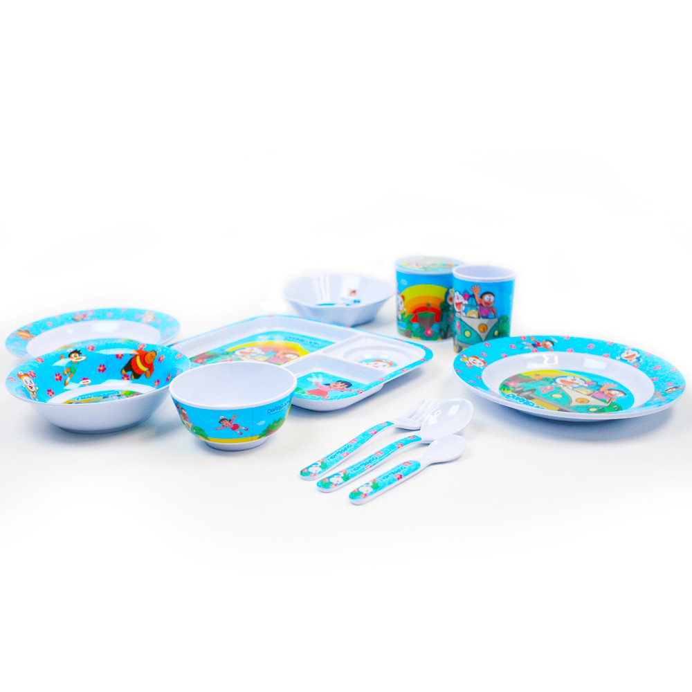 Dapurdia Tableware Children Gift Set 12 pcs Motif doraemon