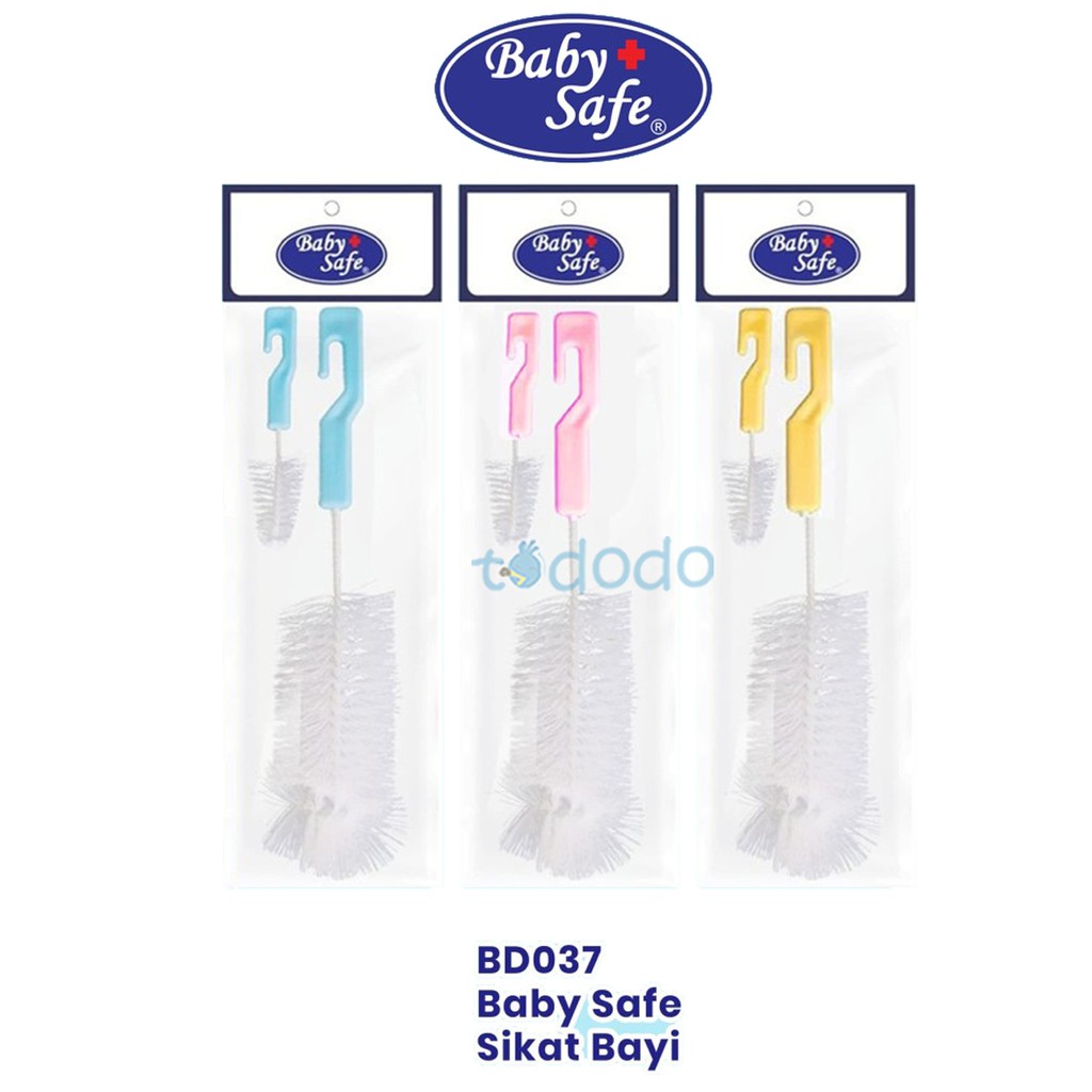 Sikat Botol Susu Dan Nipple Bayi Baby Safe BD 037