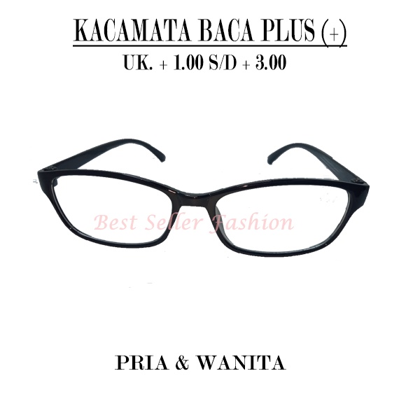 KACAMATA BACA PLUS LENSA BLUERAY TERSEDIA UK.+1.00 S/D +3.00 UNTUK PRIA WANITA NO CASE