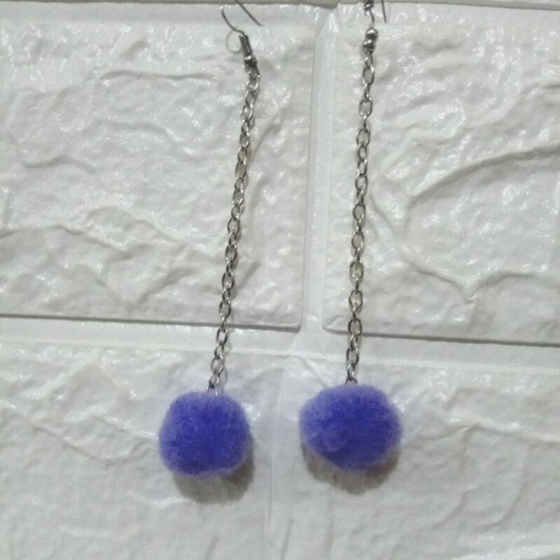 Anting pompom cantik -anting hijab - anting murah -antingmewah-anting remaja bisa bayar di tempat