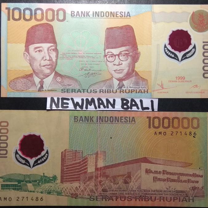 NEW PRODUCT #12 Uang Kuno Langka 100rb Seri Soekarno Hatta Mawar Polimer/Plastik KPL069