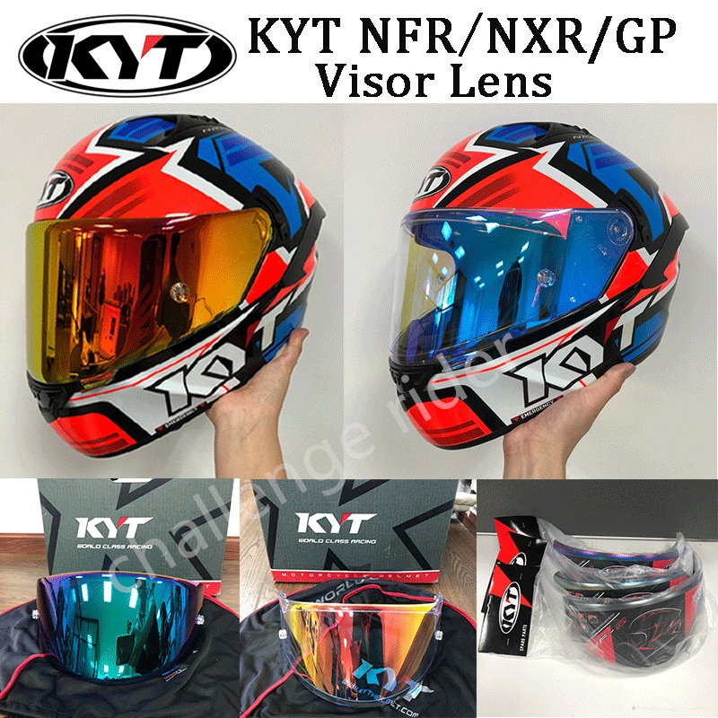 【COD】Visor Kyt Nfr Nx Race Nz Race KYT FLAT IRIDIUM BLUE RED