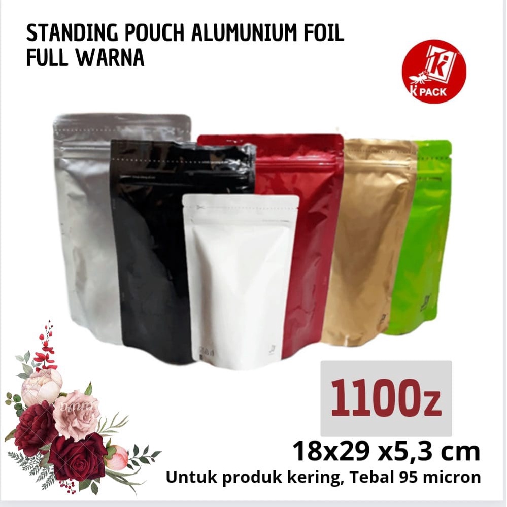 PLASTIK STANDING POUCH FULL FOIL 1000 Gram