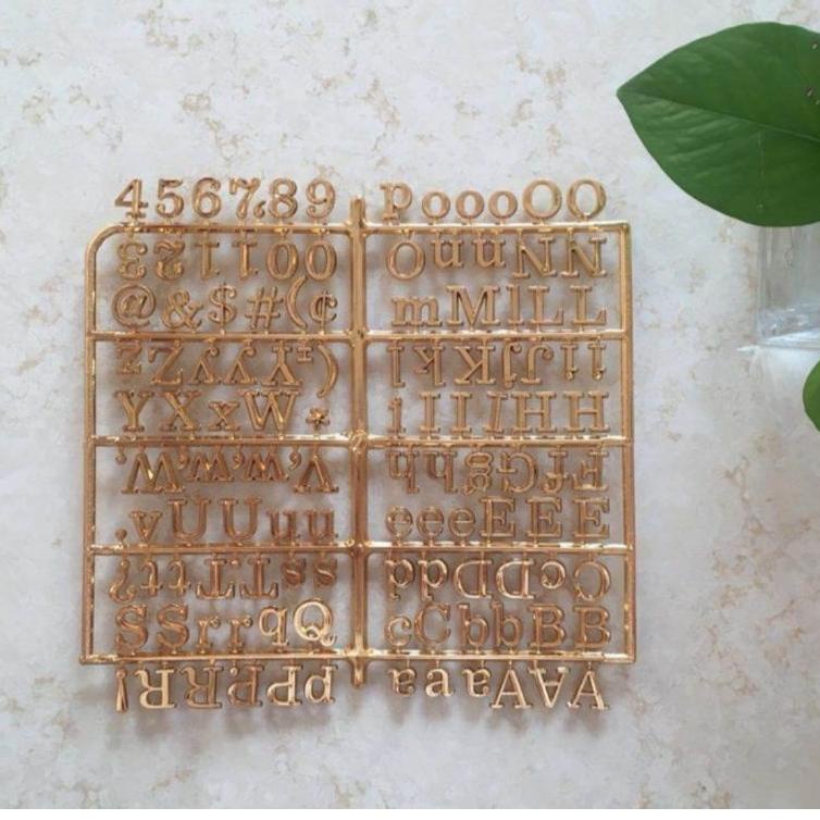 

[PRODUK WY] [Gold] Tambahan huruf untuk papan nama bayi letter board RWV