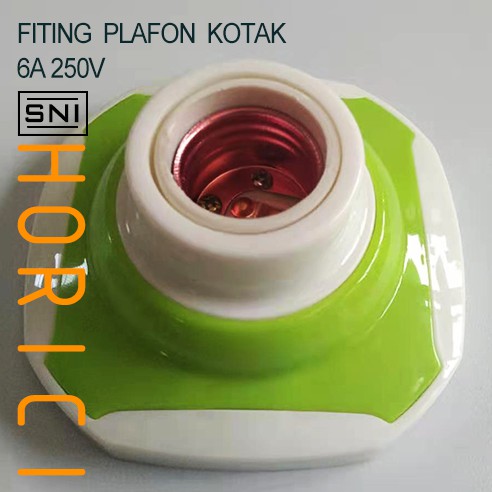 6A Fitting plafon warna warni fiting plafon Kotak /persegi rumah Fitting lampu