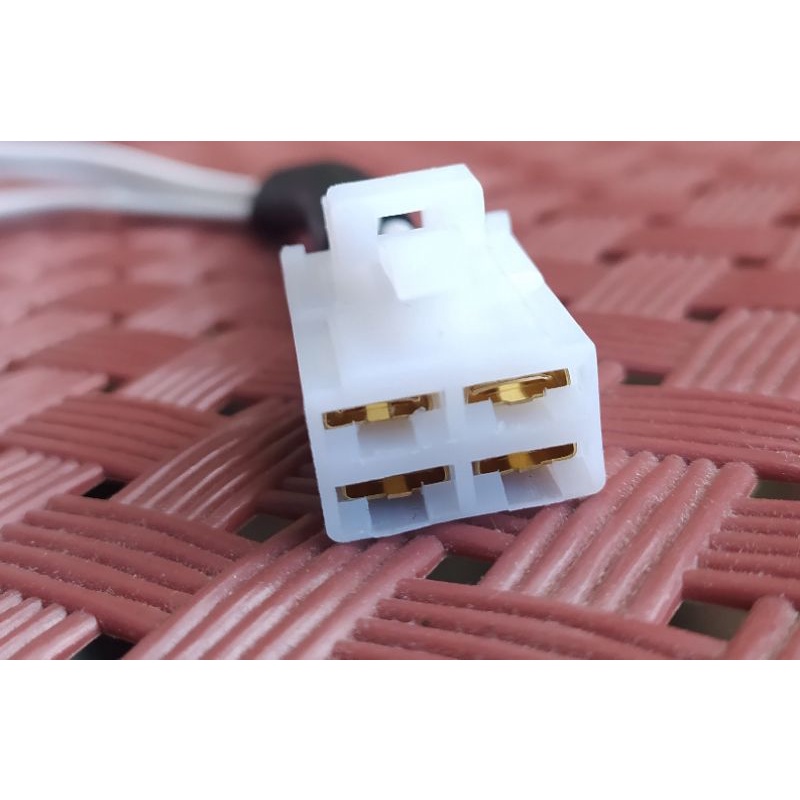 Soket kiprok bendik relay stater pin 4 kabel tebal untuk Honda, Yamaha, Suzuki pnp all kiprok pin 4-Soket putih