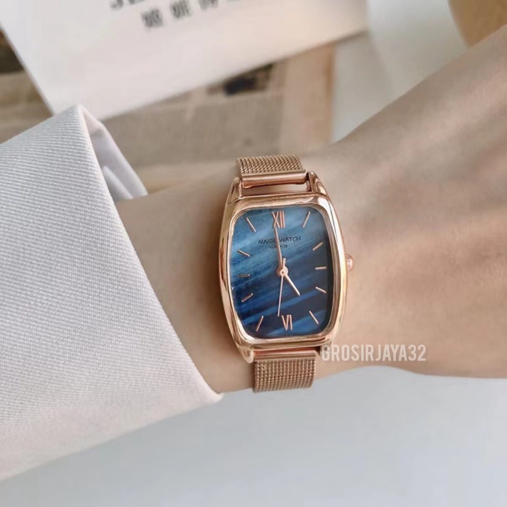 Jam Tangan Wanita ELIZA Strap Rantai Pasir Analog Quartz Korean Import GROSIRJAYA32