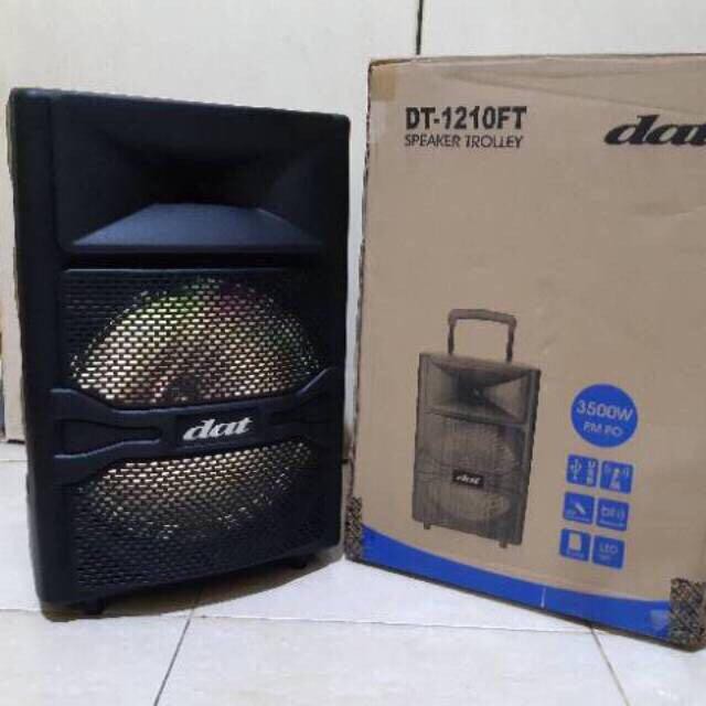 SPEAKER PORTABEL WIRELESS DAT DT1210FT DUA MIC WIRELESS