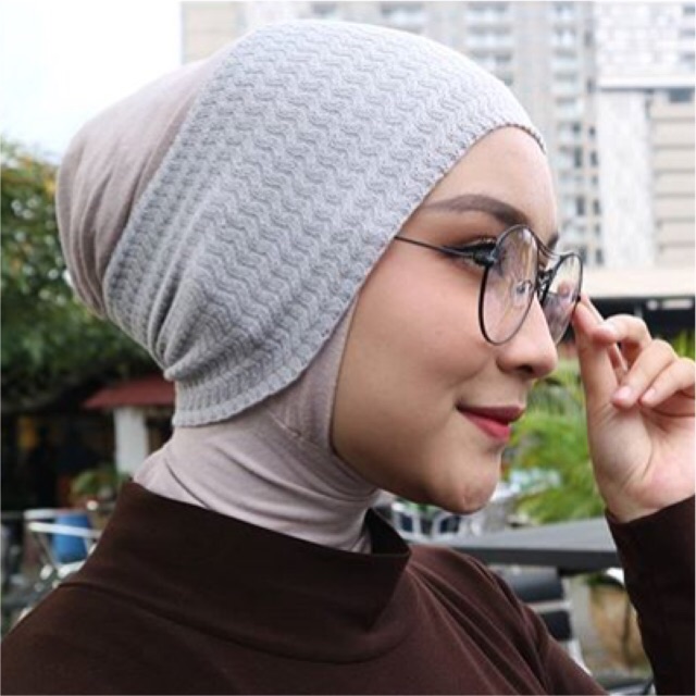 inner bandana rajut zigzag