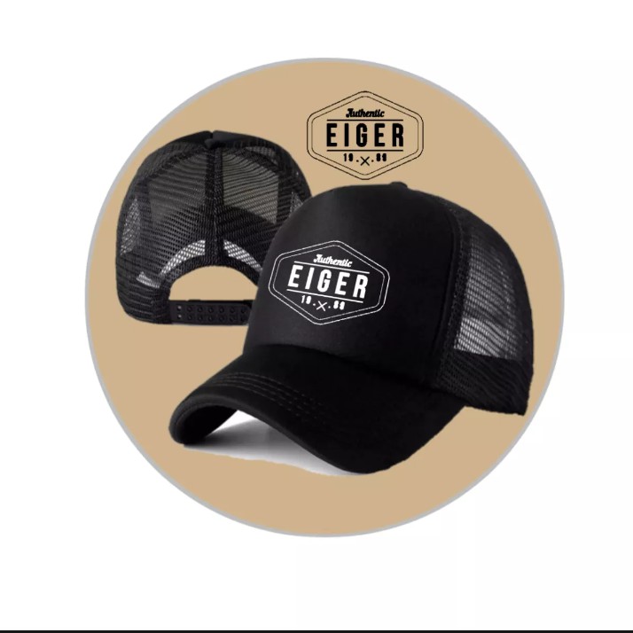 Topi Distro Snapback Trucker Jaring Bordir Besar Tengah Premium Quality Text