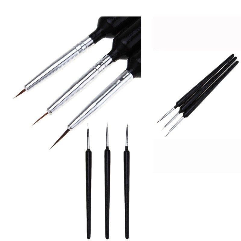

Kuas Nail art set 3 warna hitam