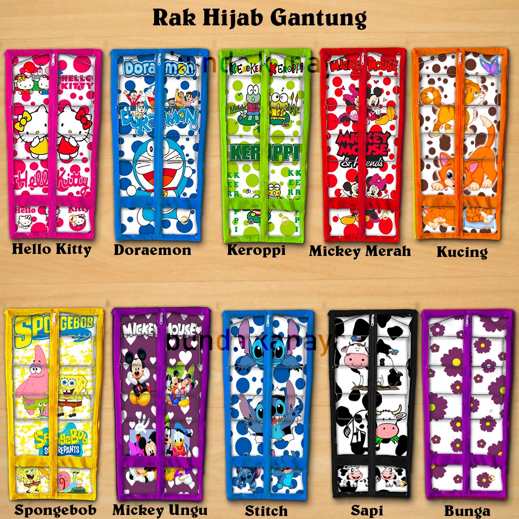 (Good Quality) Rak HIJAB / JILBAB Gantung Karakter