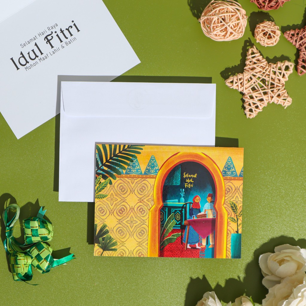 

KARTU UCAPAN LEBARAN LIPAT 2 DAN BONUS AMPLOP PUTIH - GREETING CARD IDUL FITRI PREMIUM 002