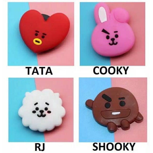 MurmerOfficial  R275 Pop Socket HP 3D Karakter BT21 / Pop Socket 3D / Pop Socket Aksesoris HP