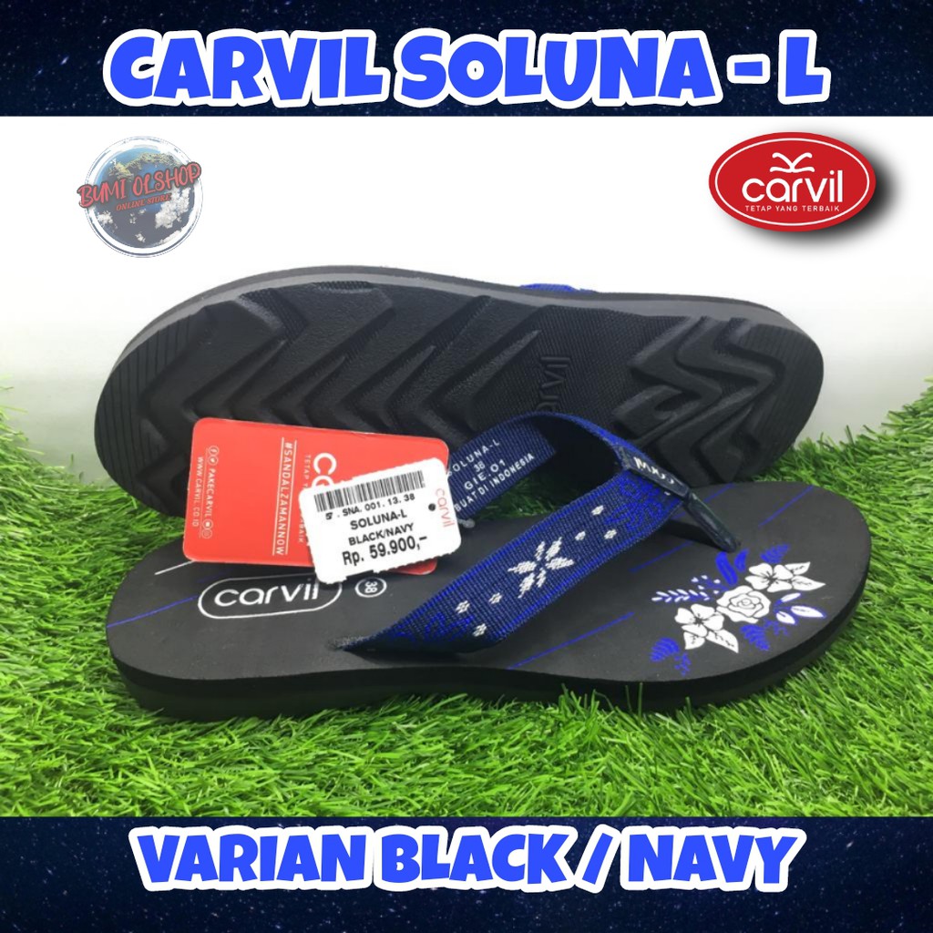 Carvil Soluna L Sandal Wanita / Sandal Jepit Cewek Merk Original 100% Termurah Murah big sale diskon