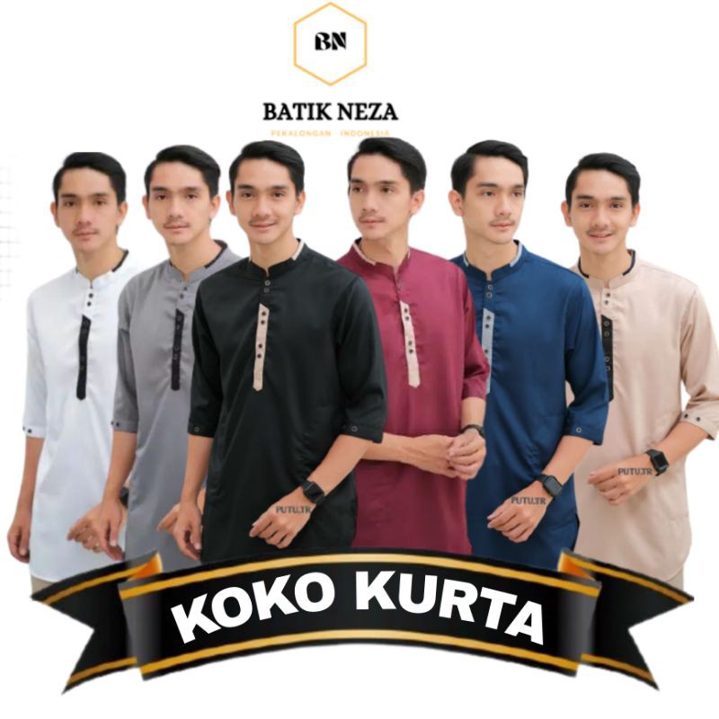 Baju Koko Kurta Panjang 3/4 Terlaris Terviral