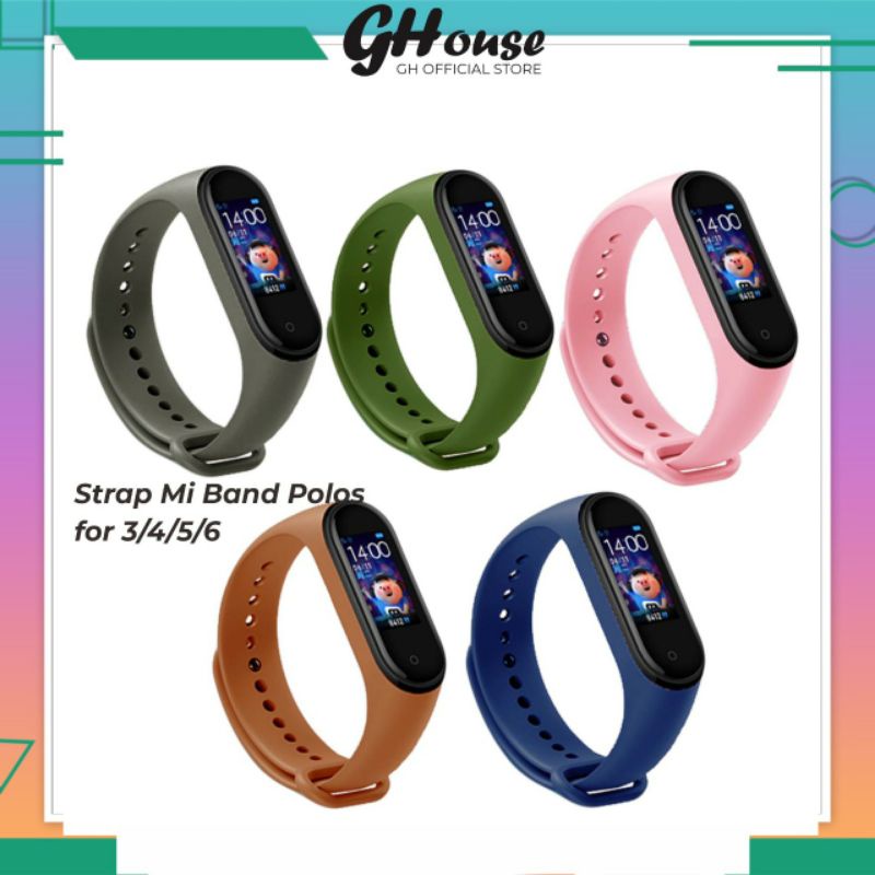 Strap Mi Band 3/4/5/6 Tali Pengganti Mi Band 3/4/5/6 Polos