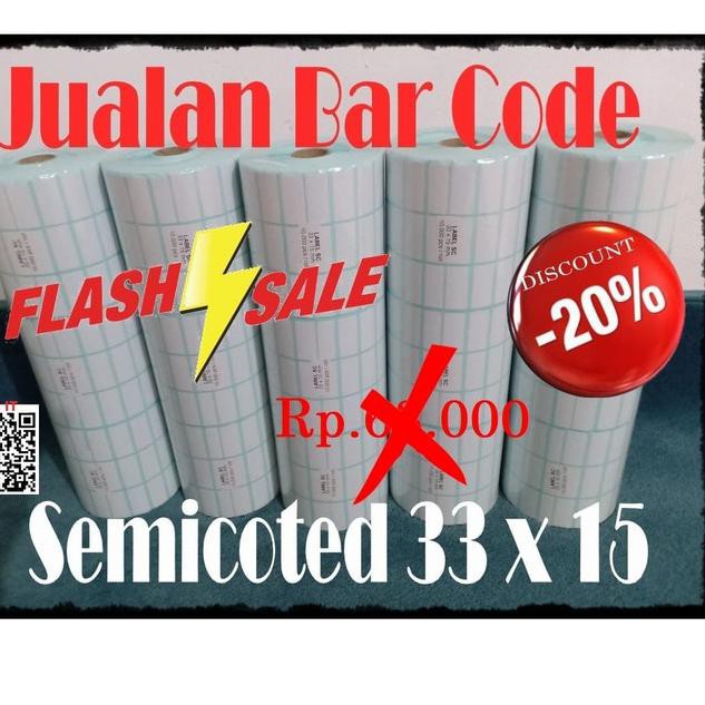 

Paling Diminati-253 LABEL BARCODE 33 X 15 (3 LINE) KERTAS STICKER LABEL SEMICOATED 33x15