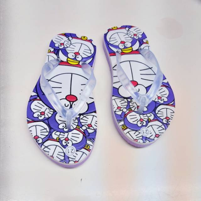 Sandal doraemon anak ukuran 21 samapi dengan 35