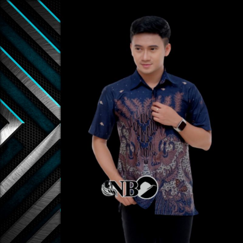 Hem Batik Pria Lengan Pendek - Baju Batik Pria - Hem Batik Pria Jumbo M L XL XXL