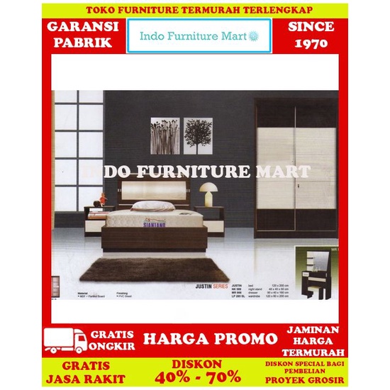 Kamar Tidur Minimalis Set Bedroom Siantano Remaja Uk 120 Type Justin