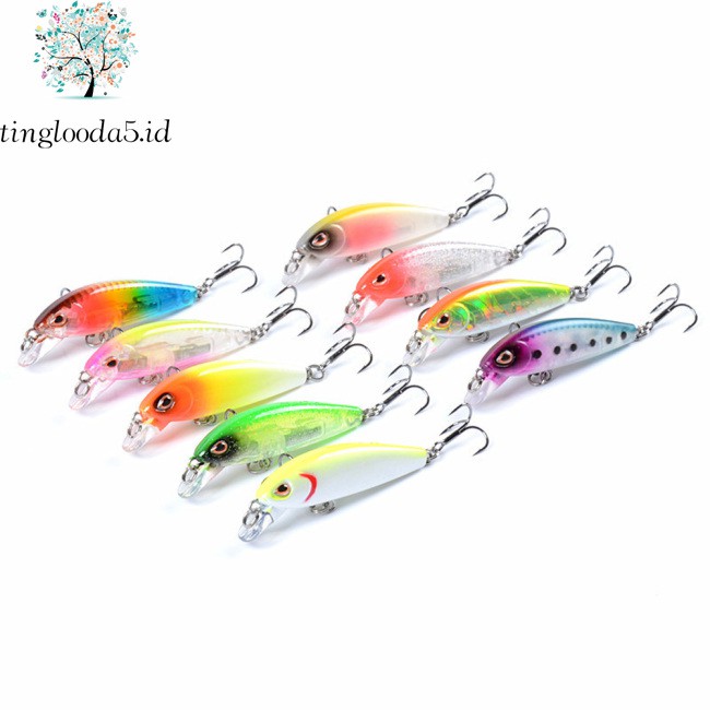 9 Colors Fishing Lure 5 5cm 5 7g Hard Biomimetic Fishing Bait Shopee Indonesia