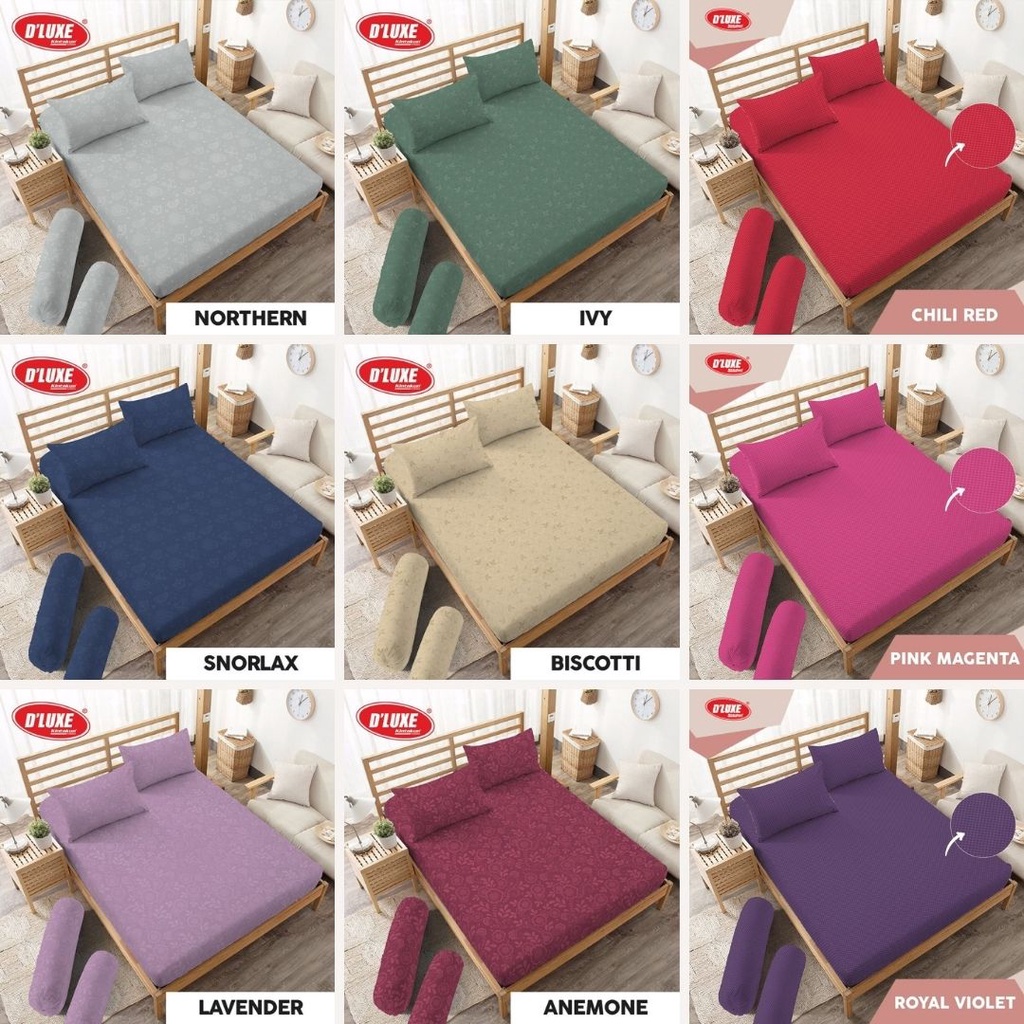 Kintakun Embossed - Sprei Polos Queen Tinggi 30 / 25 Size 140X200 150x200 145x200 160x200