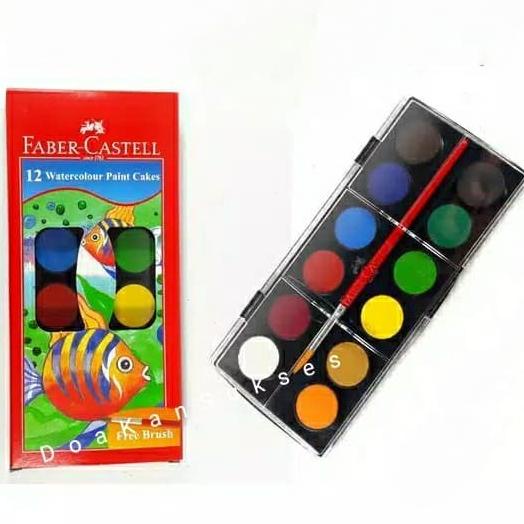 

Watercolour Paint Cake Faber Castel Cat Air 12 Warna