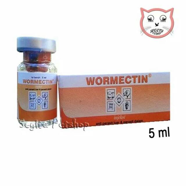 Obat kucing kelinci luka jamur koreng gatal Scabies WORMECTIN