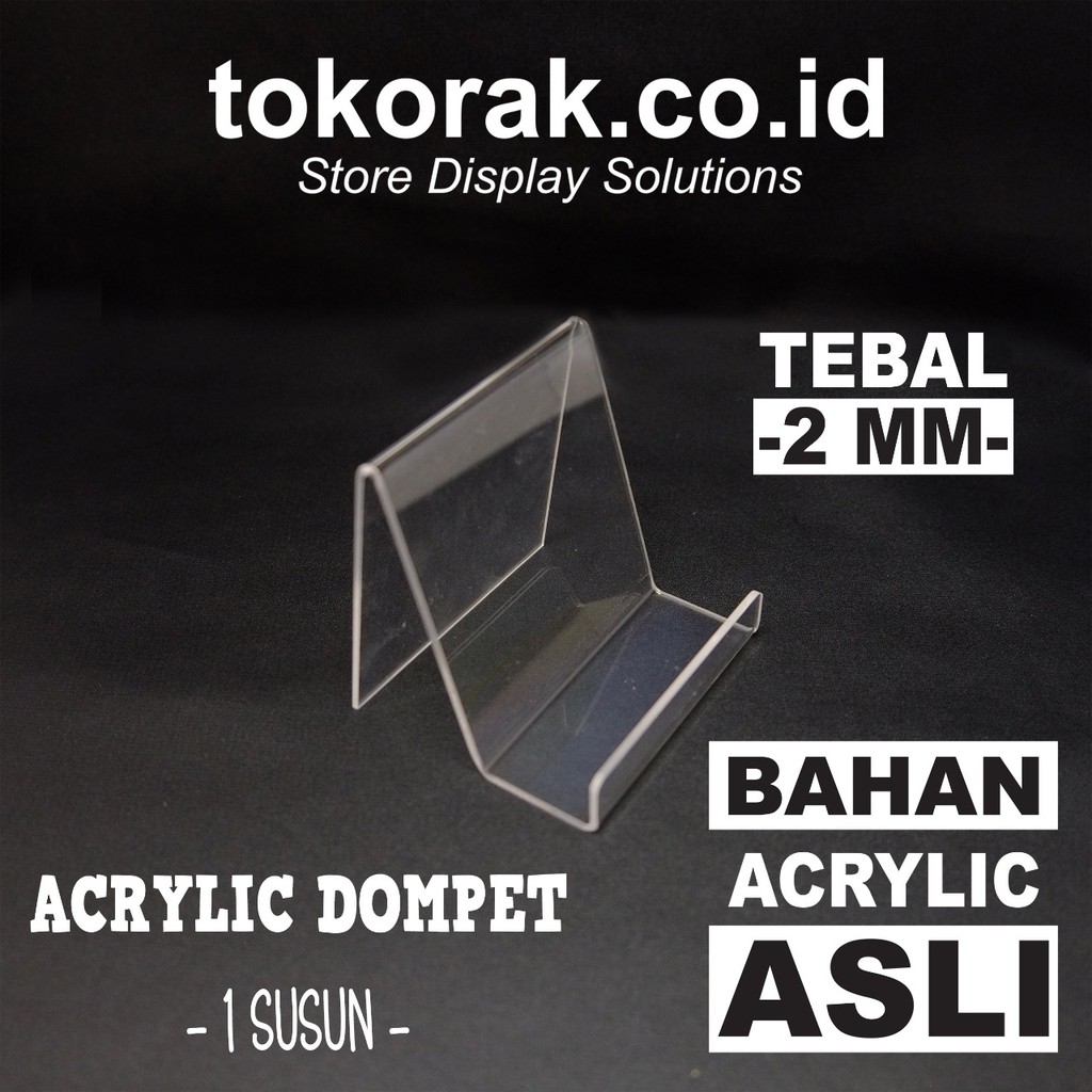 ACRYLIC DOMPET COWOK AKRILIK MIKA STAND