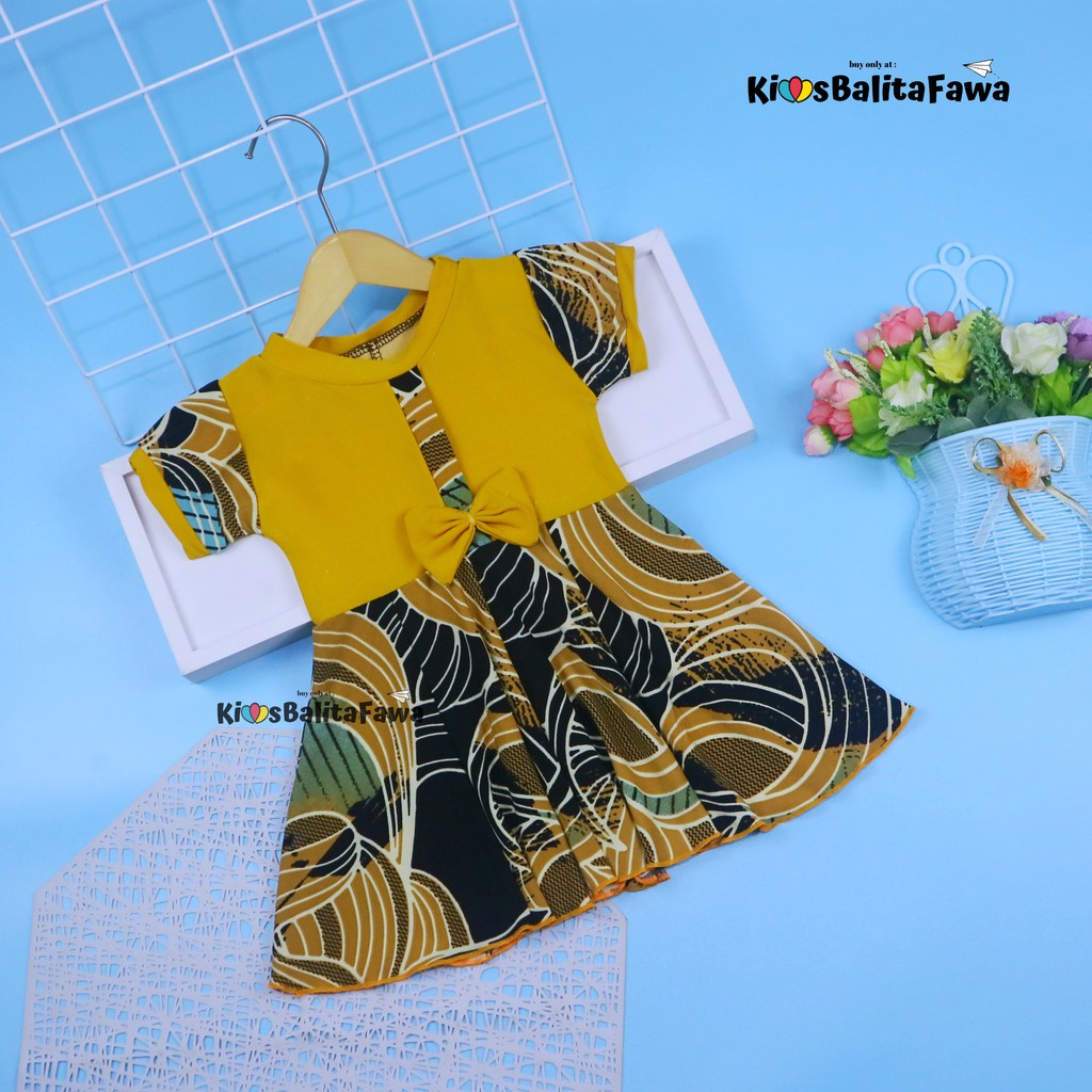 Dress Pita uk 1-2 Tahun / Dres Lengan Anak Perempuan Baju Harian Gaun Pesta Kids Adem Murah