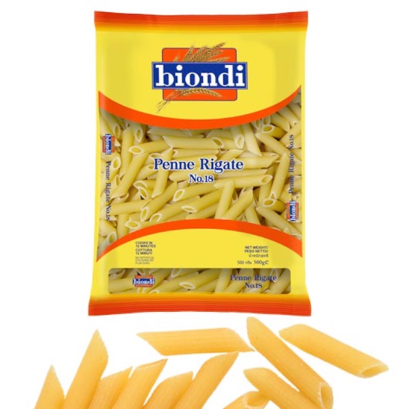 

Pasta Biondi Penne Rigate No.18 ( 500g )