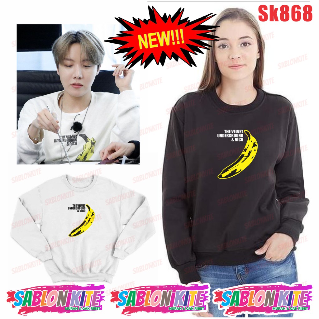 MURAH!!! SWEATER KPOP JHOPE THE VELVET BANANA SK869 UNISEX