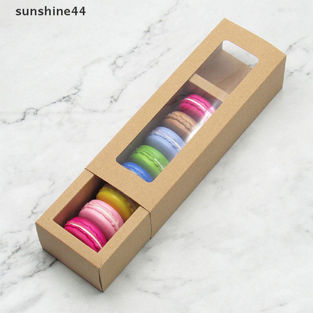 Sunshine Kotak Kemasan Macaron / Kue / Biskuit Bahan Kertas Untuk Dekorasi Pesta Pernikahan